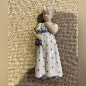 Vintage Royal Copenhagen Girl with Doll